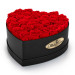 30 Konservierte Rote Rosen – Herzförmige Präsentationsbox in Schwarz